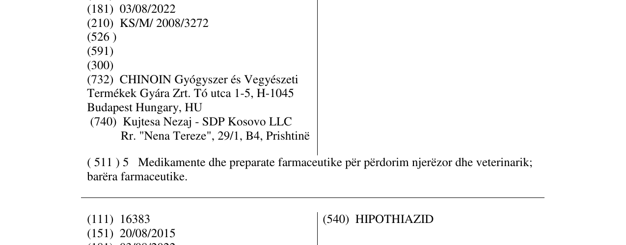 Zëri i markës NO-SPA në buletin
