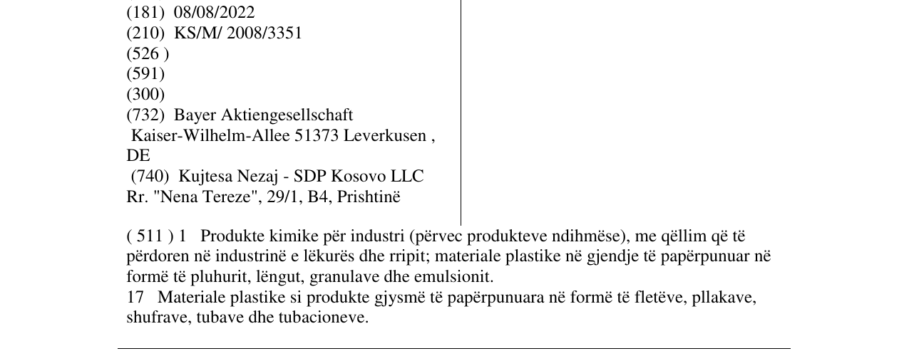 Zëri i markës MAKROLOY në buletin