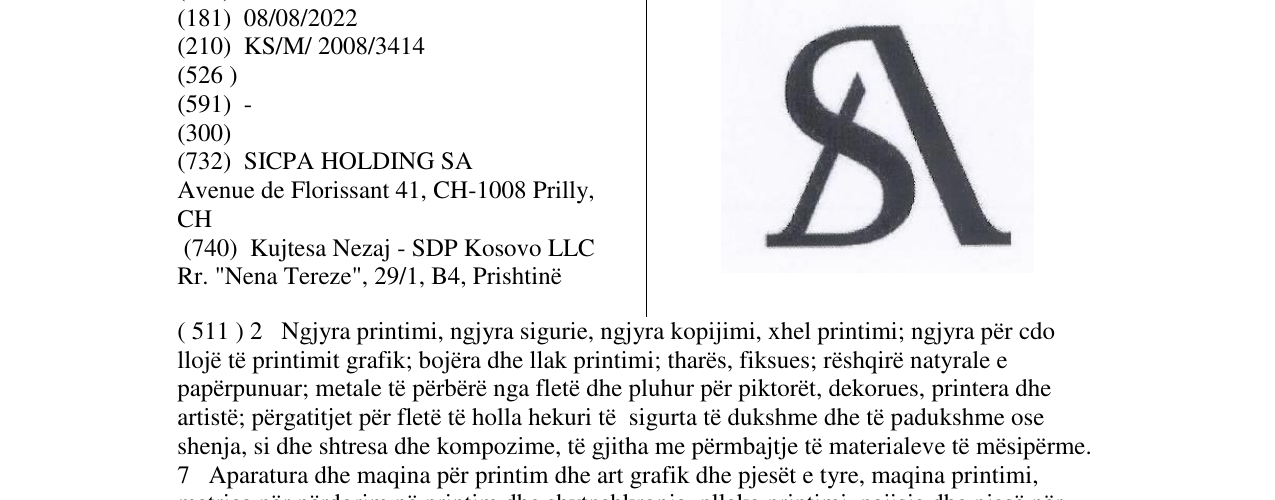 Zëri i markës Markë figurative në buletin