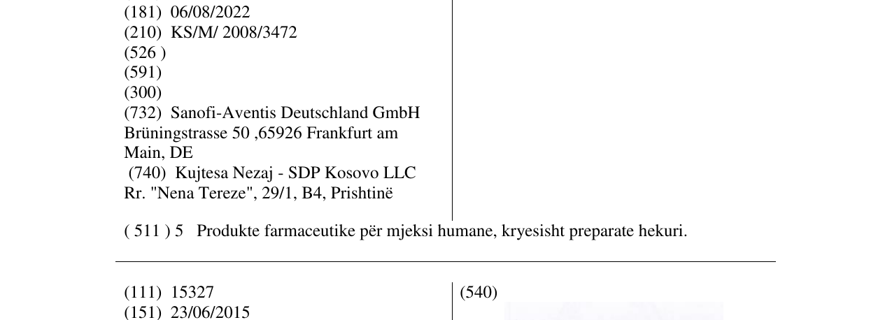 Zëri i markës ERYFER në buletin