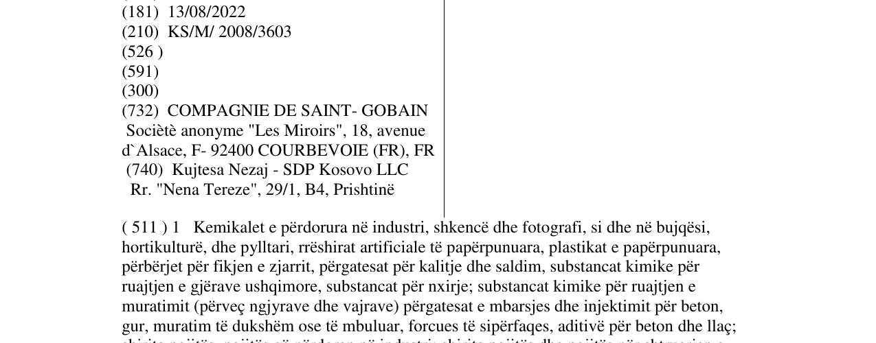 Zëri i markës SAINT-GOBAIN në buletin