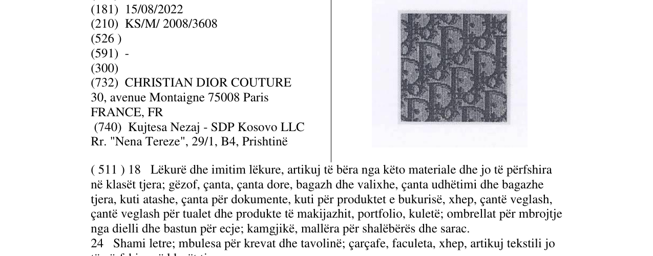 Zëri i markës Markë figurative në buletin