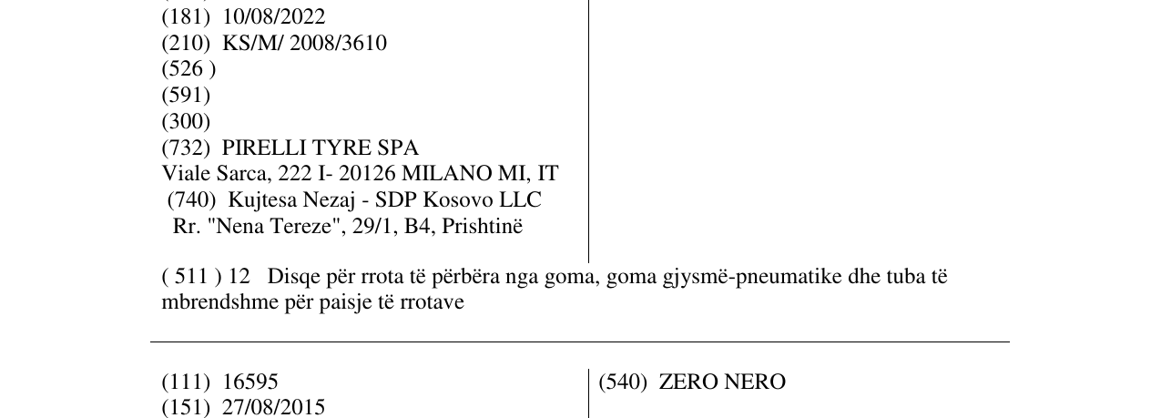 Zëri i markës SCORPION në buletin