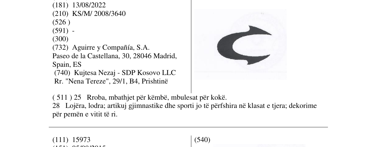 Zëri i markës Markë figurative në buletin