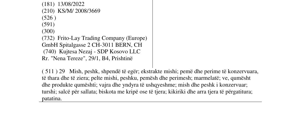 Zëri i markës DUYVIS në buletin