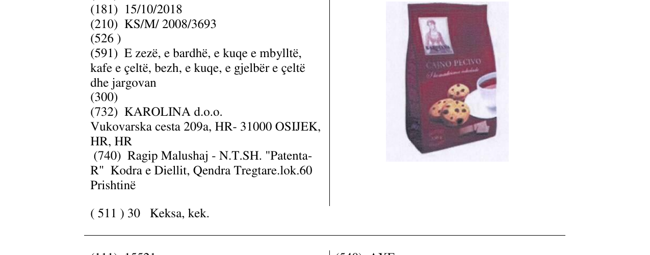 Zëri i markës Markë figurative në buletin