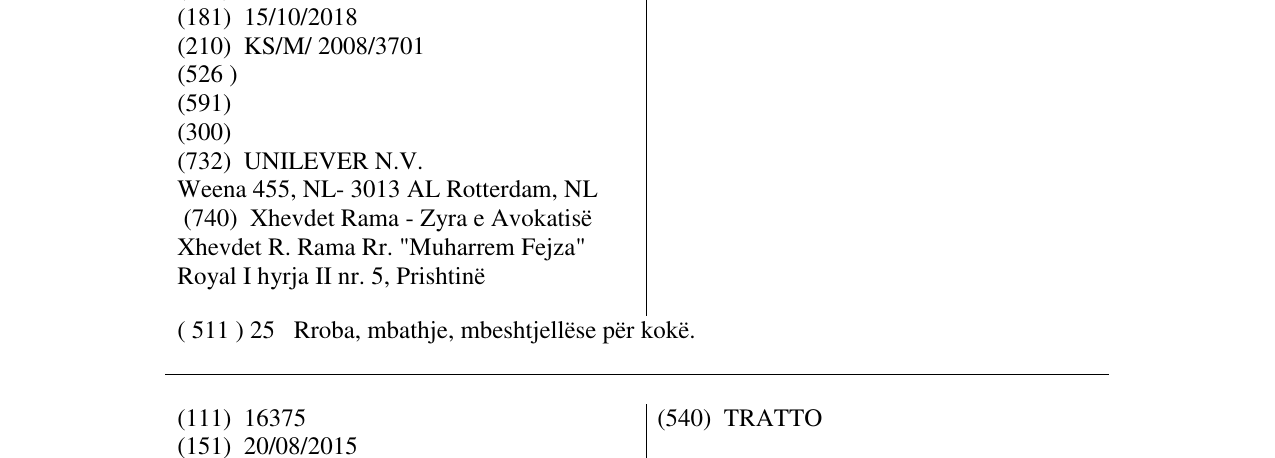 Zëri i markës AXE në buletin