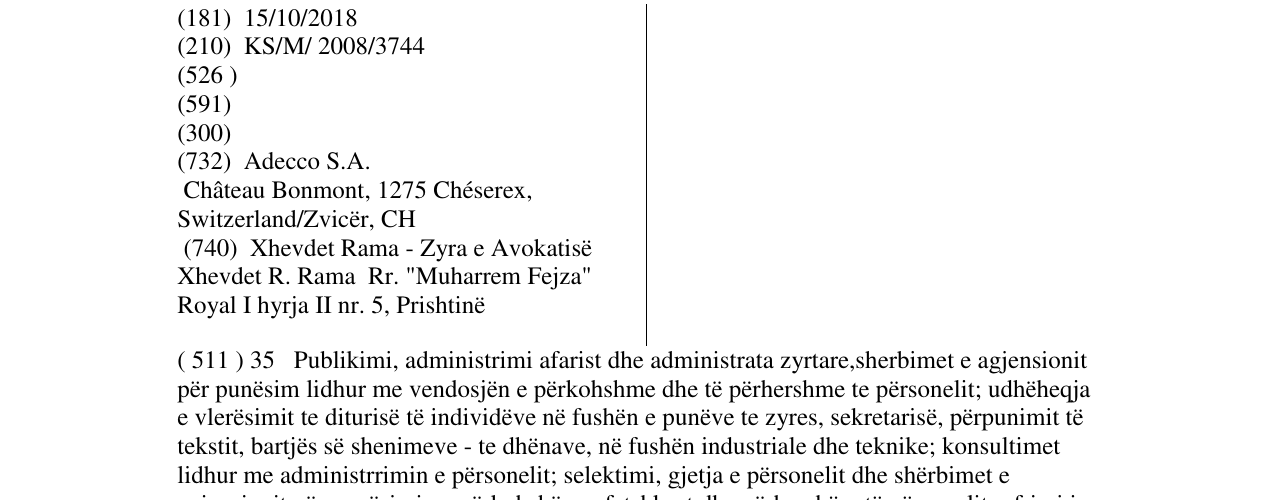 Zëri i markës ADECCO në buletin
