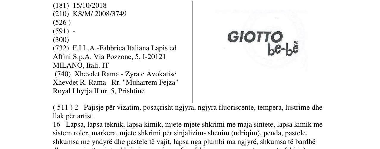 Zëri i markës GIOTTO be-bè në buletin