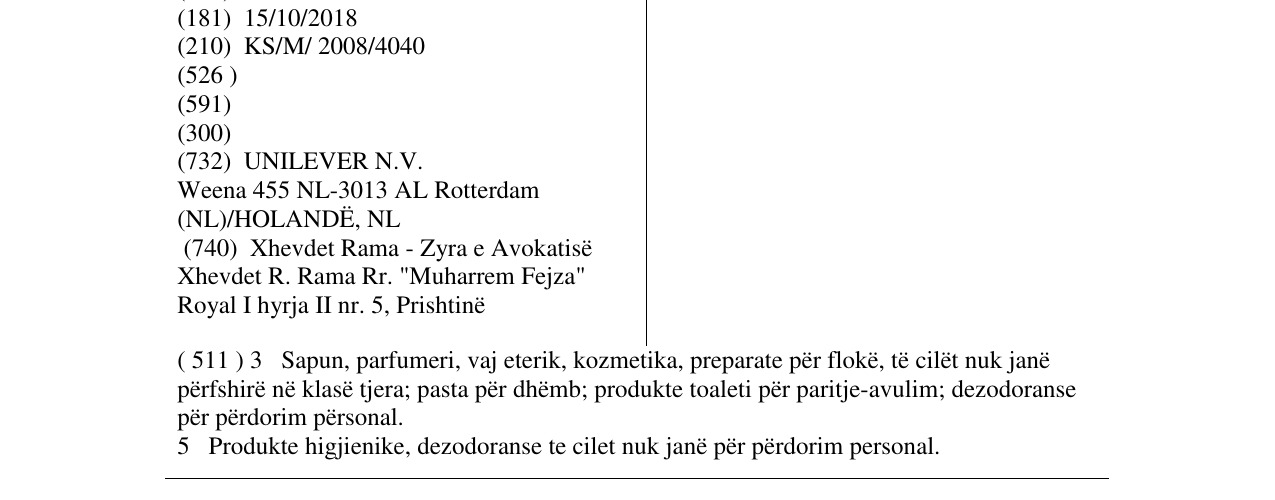 Zëri i markës AXE në buletin