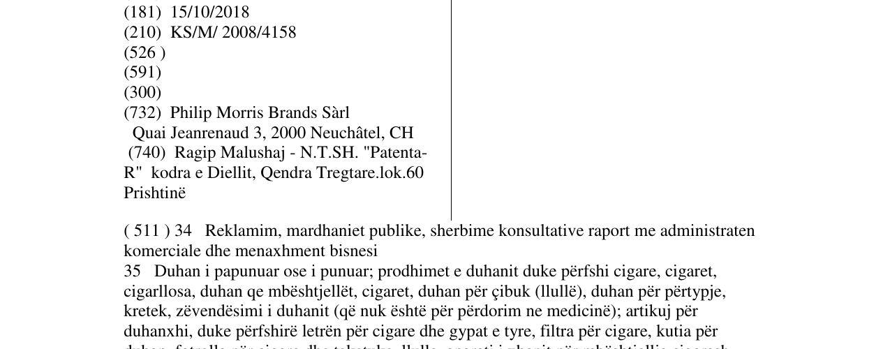 Zëri i markës INFOLINE në buletin