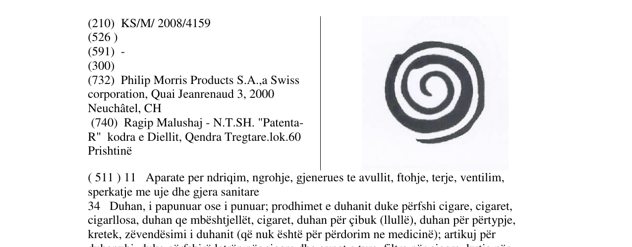 Zëri i markës Markë figurative në buletin