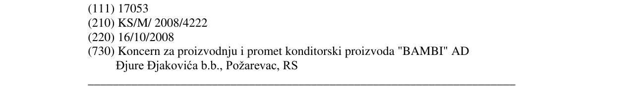 Zëri i markës Bambi në buletin