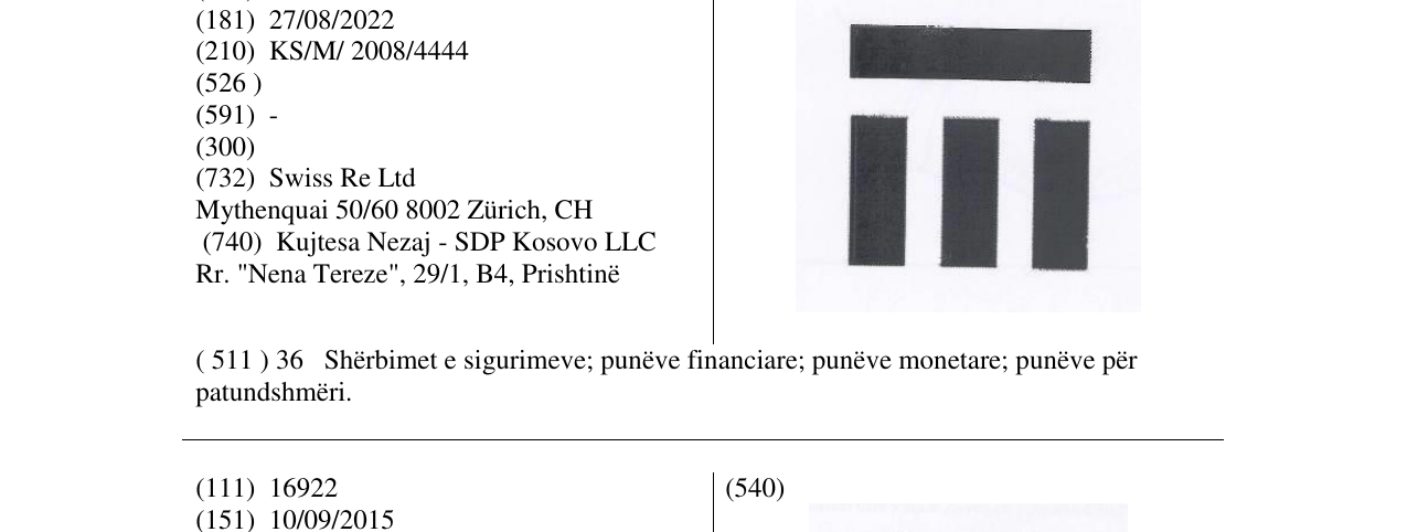 Zëri i markës Markë figurative në buletin