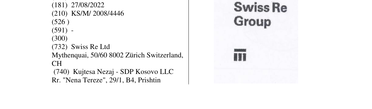 Zëri i markës Swiss Re Group në buletin
