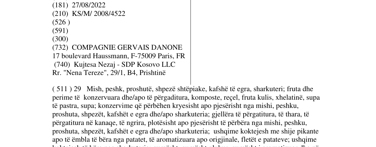 Zëri i markës DAN'UP në buletin