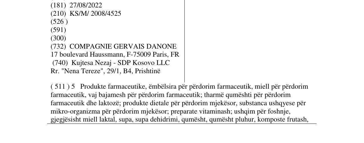 Zëri i markës DANACOL në buletin