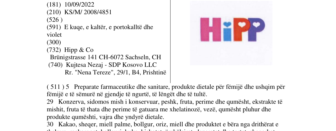Zëri i markës Markë figurative në buletin