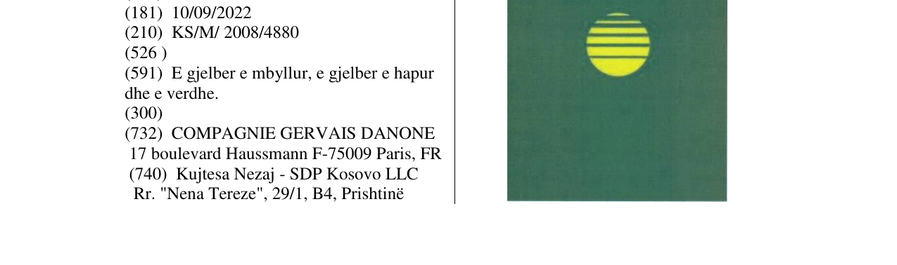 Zëri i markës Markë figurative në buletin