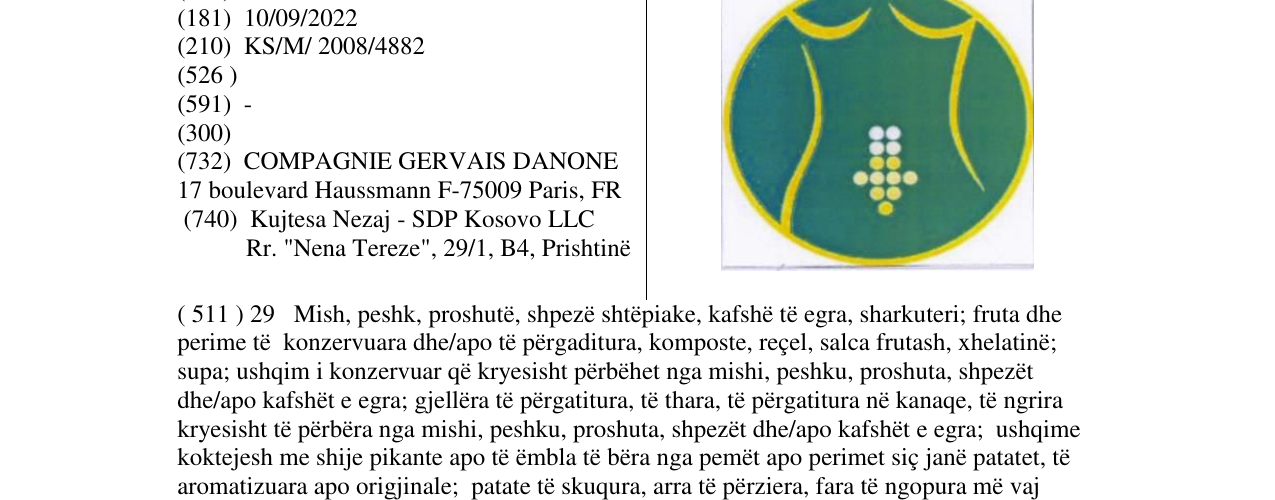 Zëri i markës Markë figurative në buletin