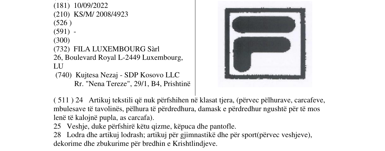 Zëri i markës Markë figurative në buletin