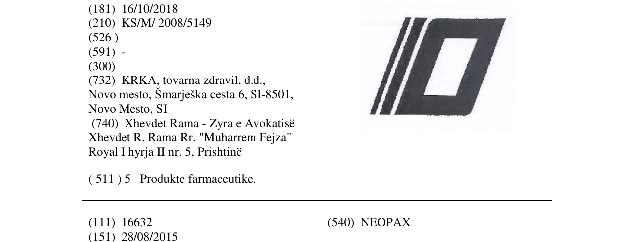 Zëri i markës Markë figurative në buletin