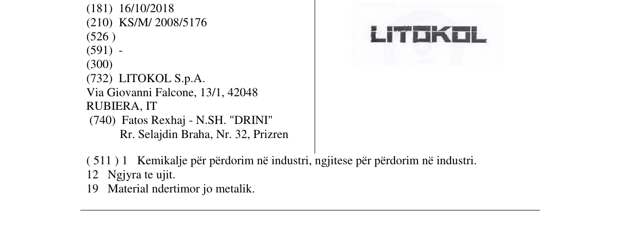Zëri i markës LITOKOL në buletin