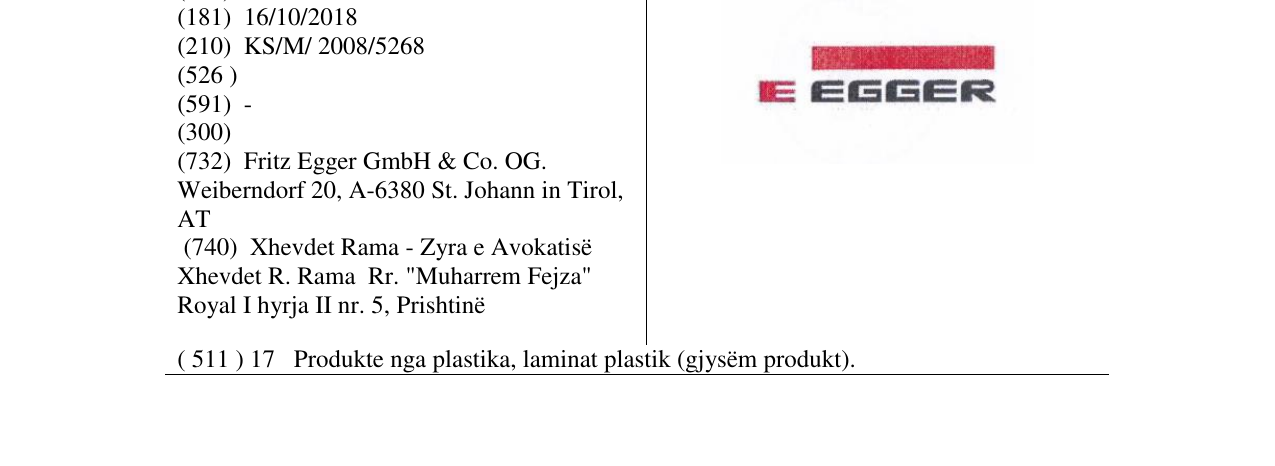 Zëri i markës E EGGER në buletin