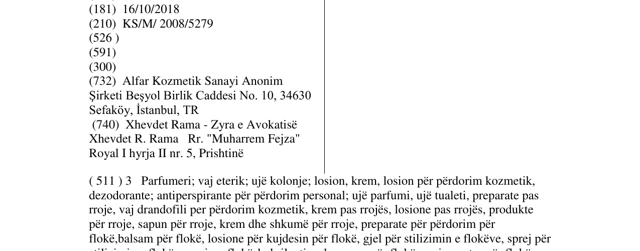 Zëri i markës CATHERINE ARLEY në buletin