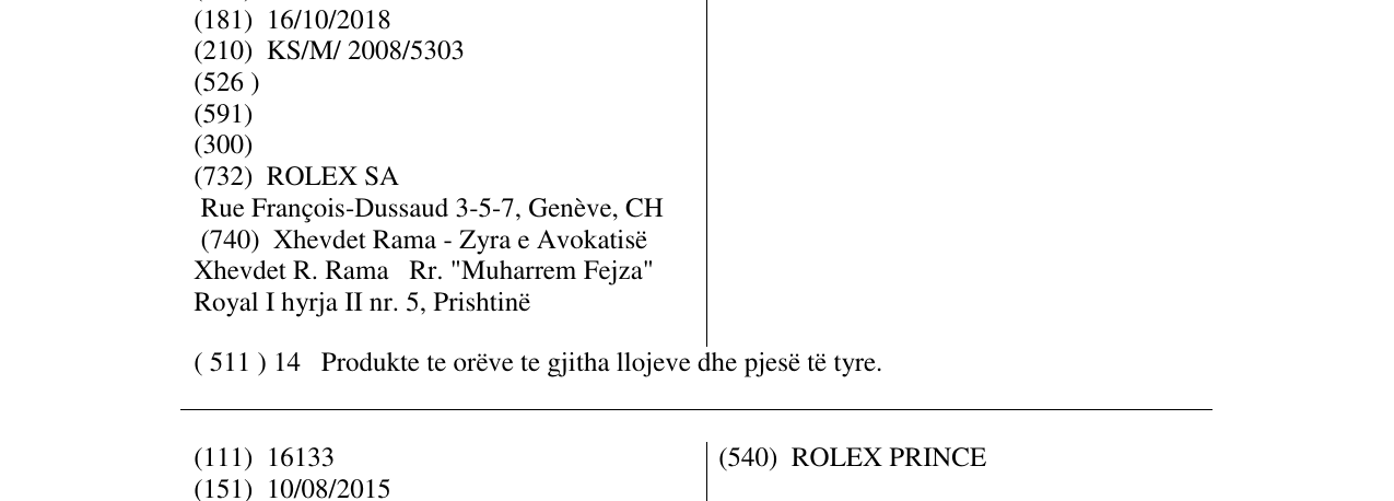 Zëri i markës TURN-O-GRAPH në buletin