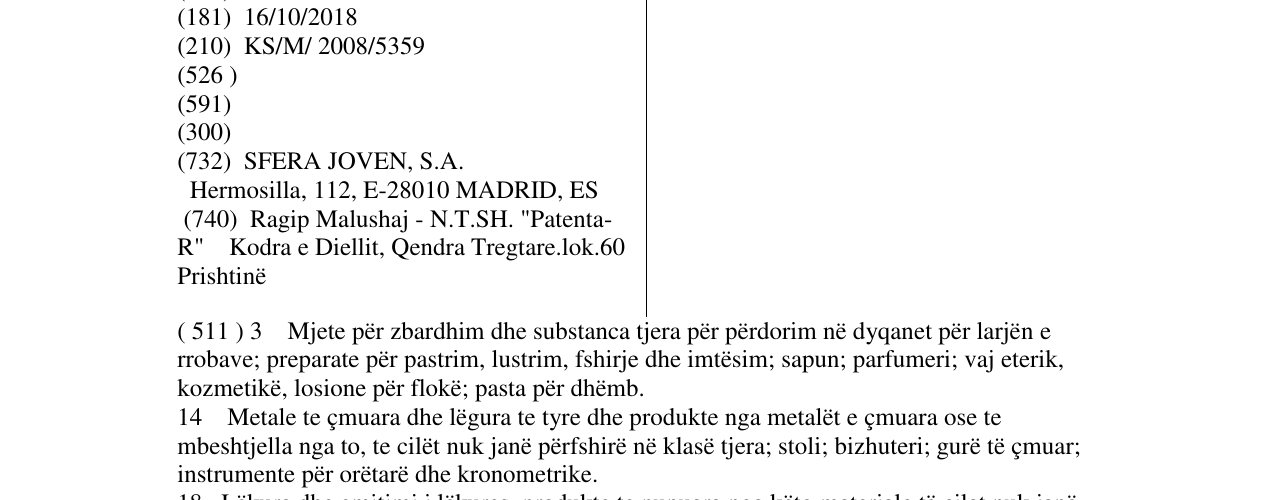 Zëri i markës SFERA në buletin