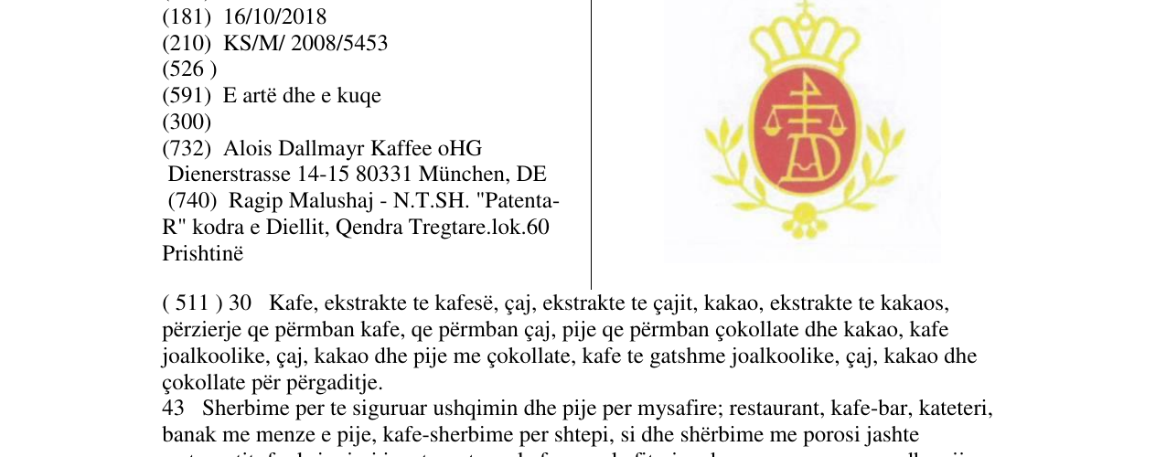 Zëri i markës Markë figurative në buletin