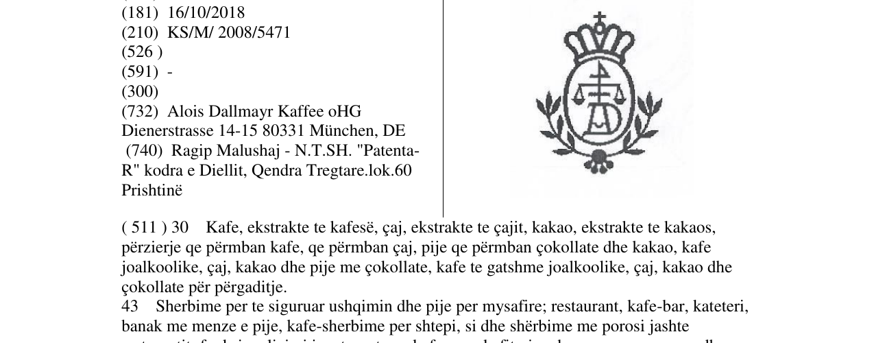 Zëri i markës Markë figurative në buletin