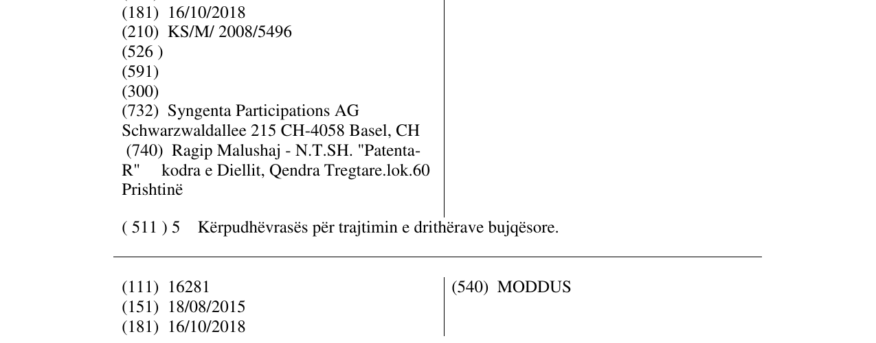 Zëri i markës TILT në buletin