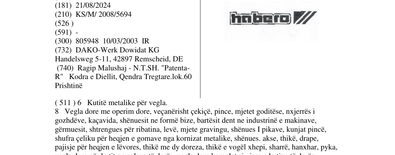 Zëri i markës Markë figurative në buletin