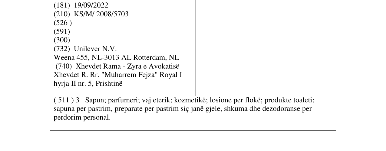 Zëri i markës DOVE në buletin