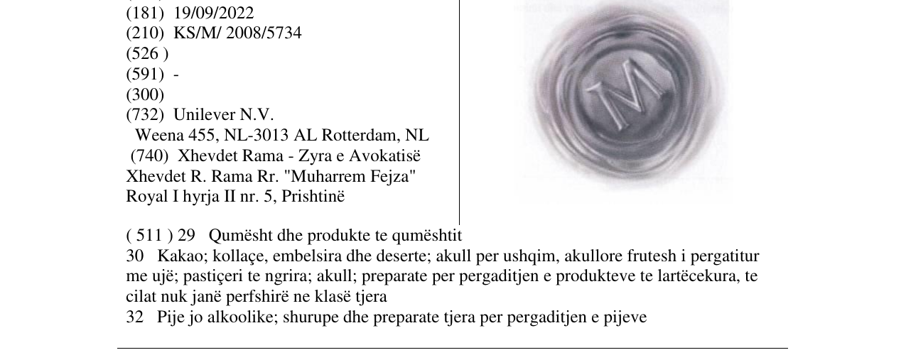Zëri i markës Markë figurative në buletin