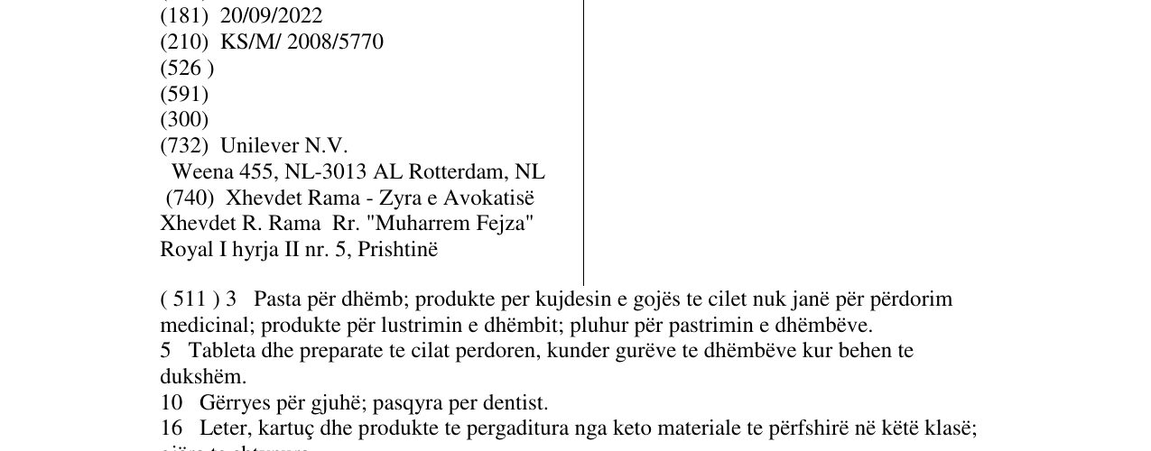Zëri i markës WHITE SYSTEM në buletin