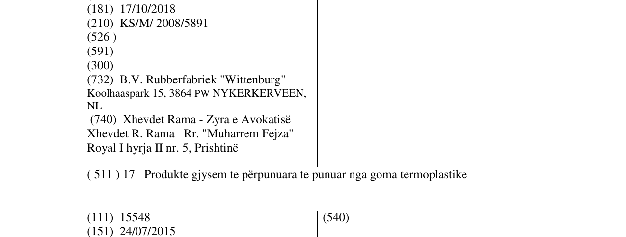 Zëri i markës CAWITON në buletin