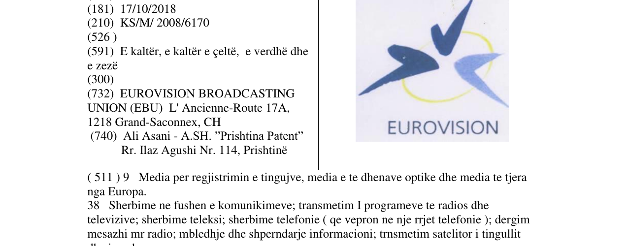 Zëri i markës EUROVISION në buletin