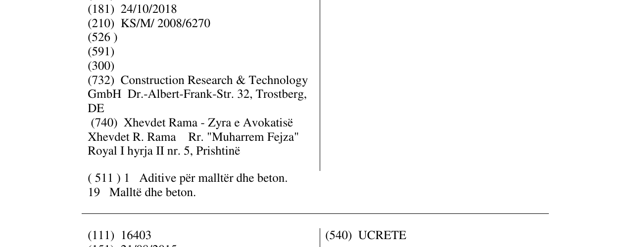 Zëri i markës RHEOMIX në buletin