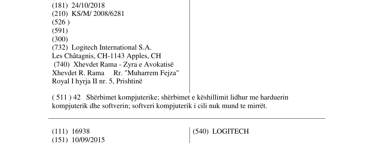 Zëri i markës LOGITECH në buletin