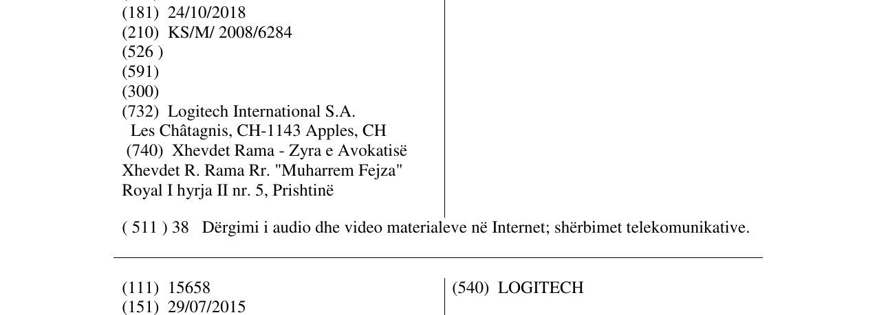 Zëri i markës LOGITECH në buletin