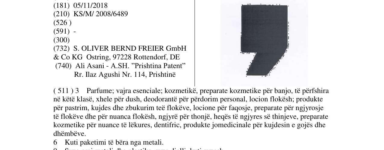 Zëri i markës Markë figurative në buletin