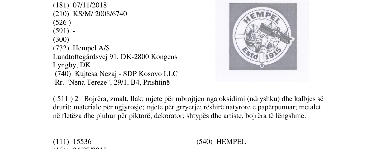 Zëri i markës Markë figurative në buletin