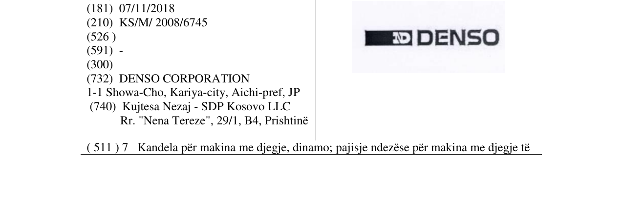 Zëri i markës DENSO në buletin