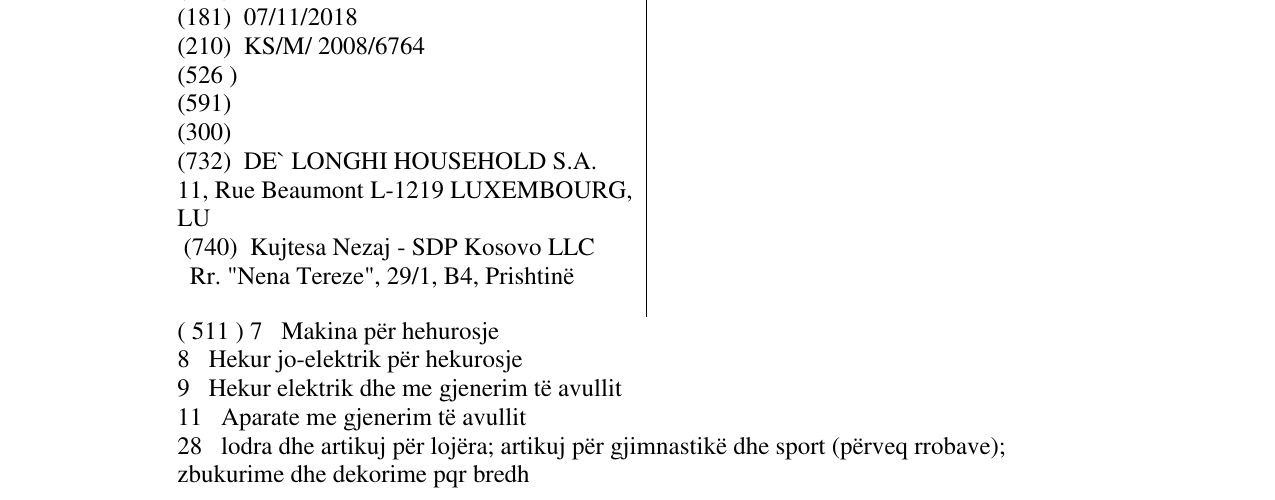 Zëri i markës STIRELLA në buletin