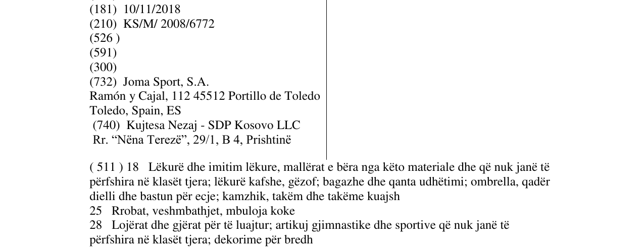 Zëri i markës JOMA në buletin