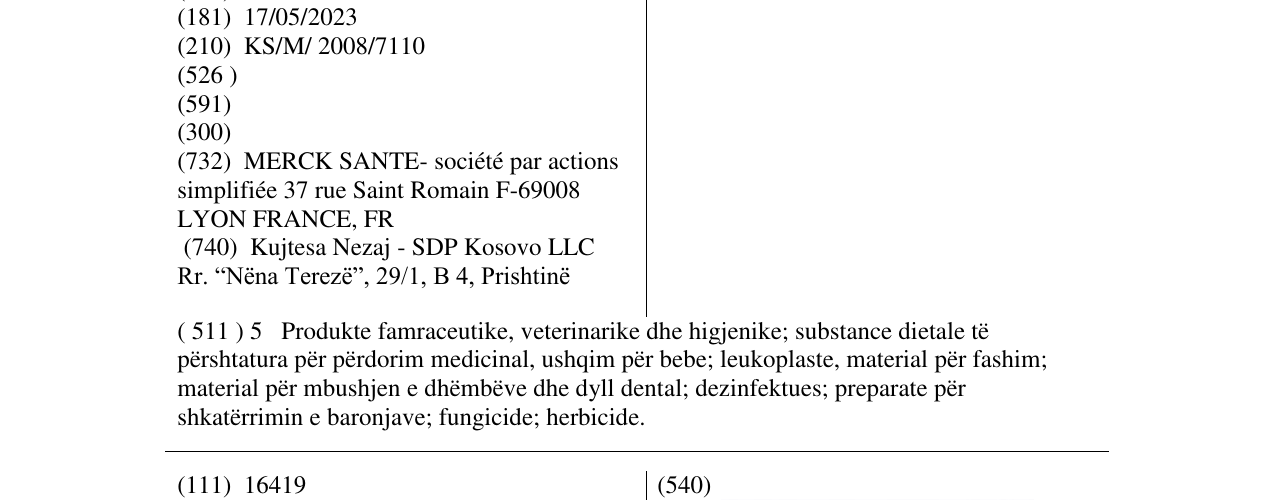 Zëri i markës DIABEX në buletin
