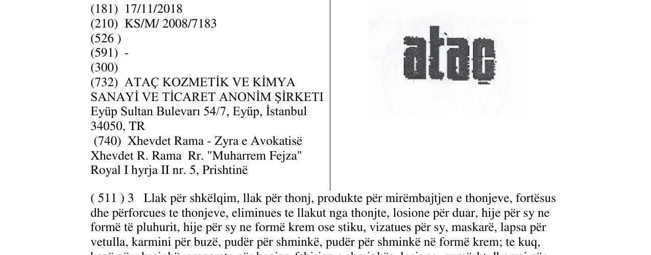 Zëri i markës Markë figurative në buletin